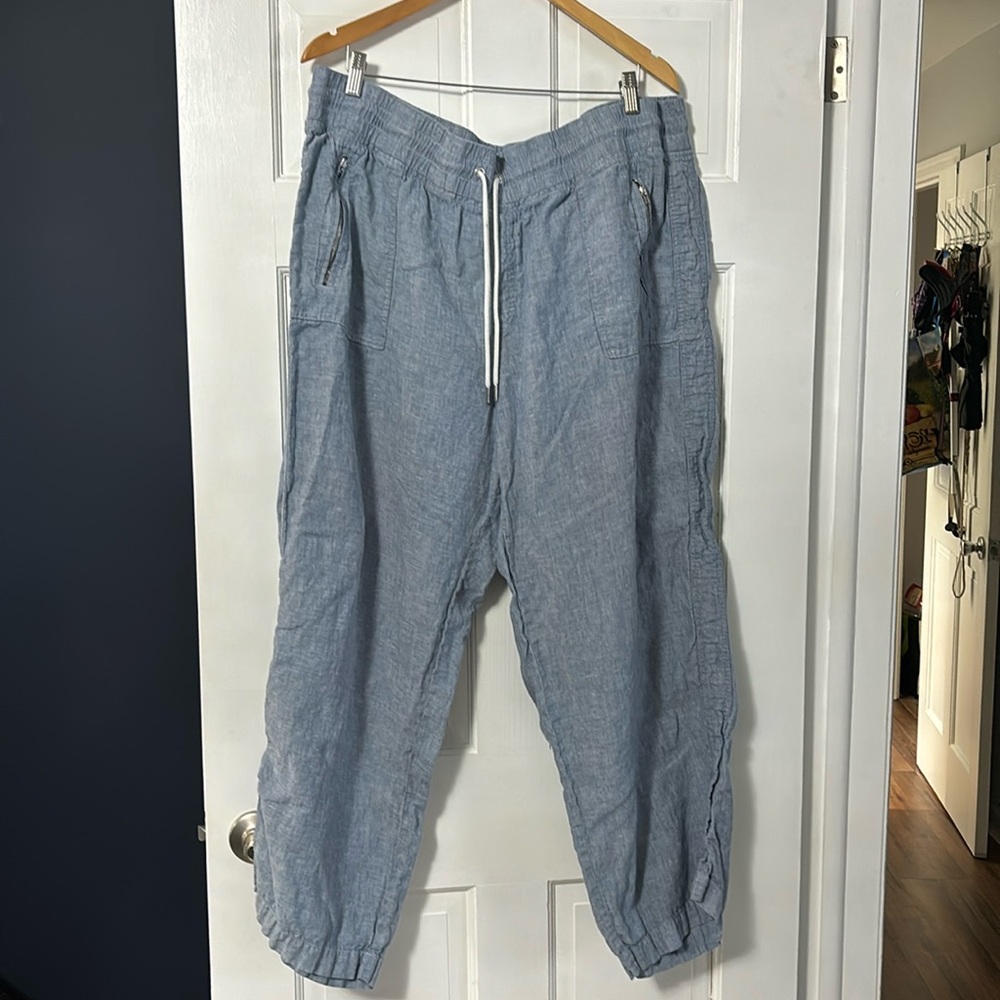 Athleta Cabo Linen Wide Leg Pant. Size 22